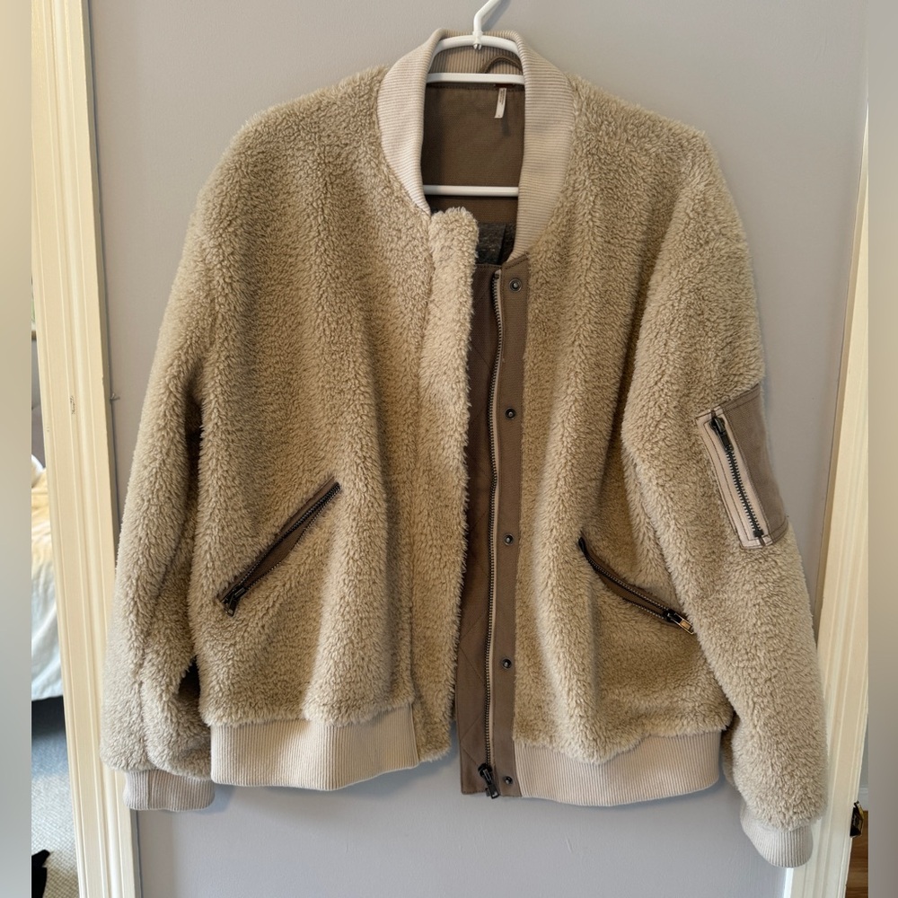 Free People Teddy Bomber Jacket